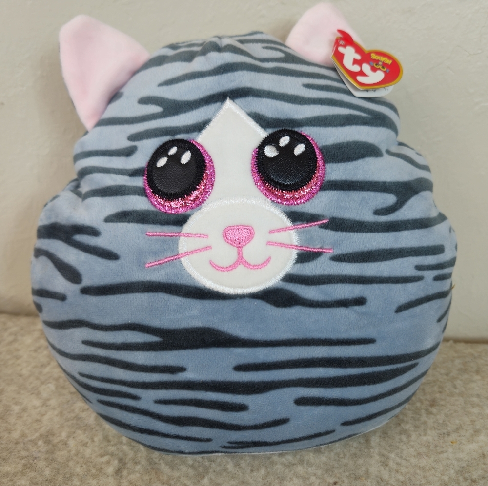 Ty Beanie Boos Squish A Boos KIKI the KITTY CAT 9” Plush Pillow 2021